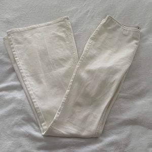 Free People White Flared Pants